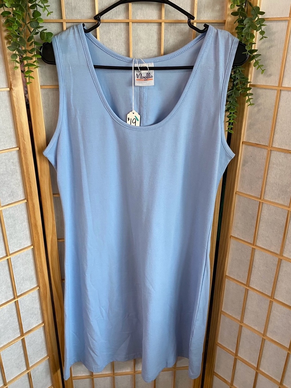 Noelle Light Blue Sleeveless Midi Dress